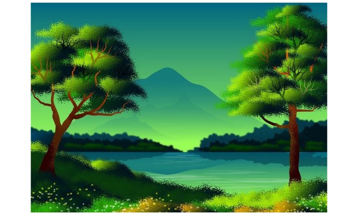 Landscape Illustration Nature Painting Drawing